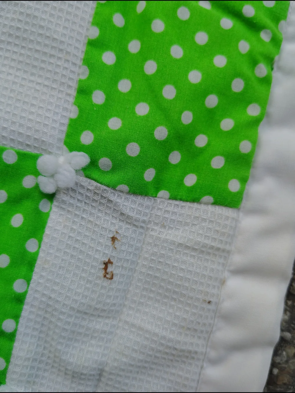 Handmade Green Frog Patchwork Quilt